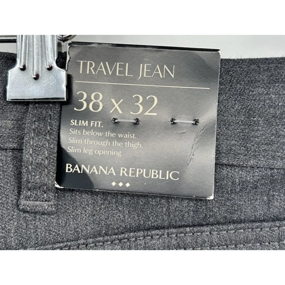 Banana‎ Republic Travel Jean Slim Fit Charcoal Men's Size 38x32 NWT